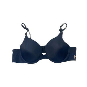 Nautica Black & Tan Logo Push-up T-shirt Bra 36B Women’s